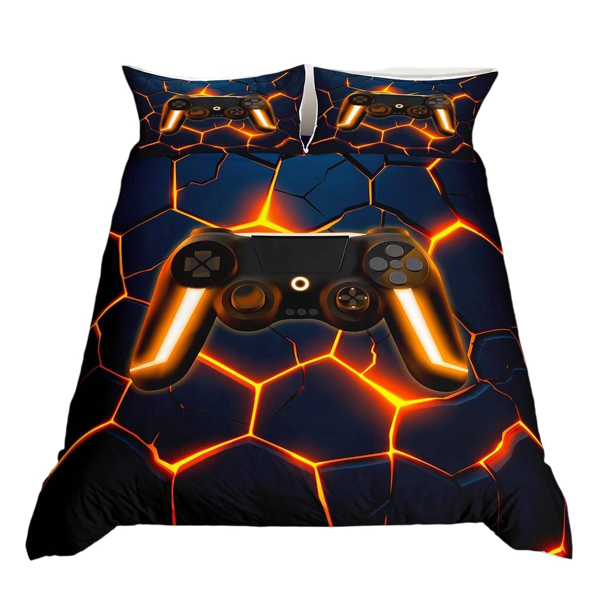 Homewish Boys Gaming Single Bedding Sets Kids Gamer Duvet Cover Game Room Decor