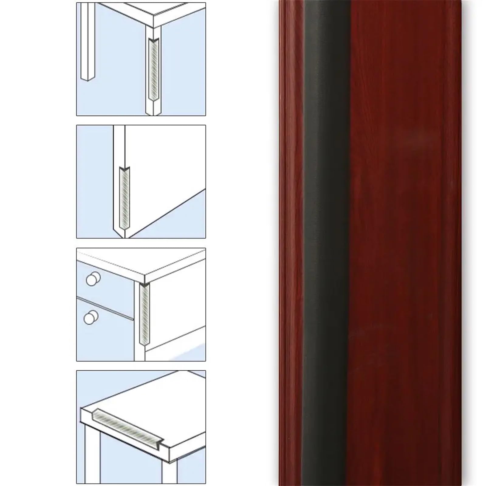 Protectores de Esquinas para mesas, Seguridad Infantil, 2 Metros, amortiguación de Impactos, Cinta Protectora de Espuma para Escritorio.