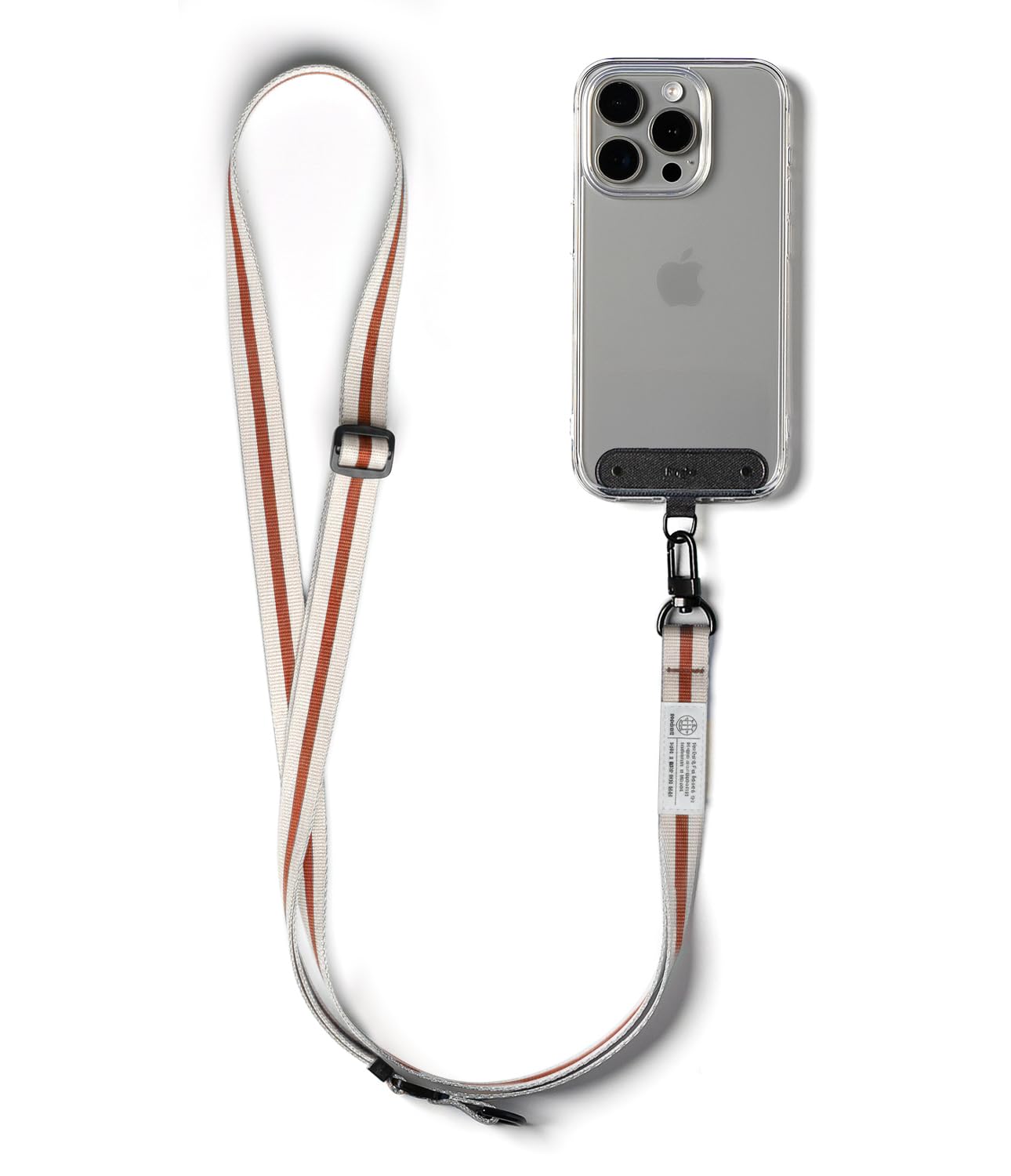 Ringke Holder Link Snap Hook Lanyard [Crossbody Strap + Tether Tab] Adjustable Anti-Theft Shoulder Neck Strap with Durable Nylon Weave Patch for Universal Phone Cases - Maple Brown-image-13