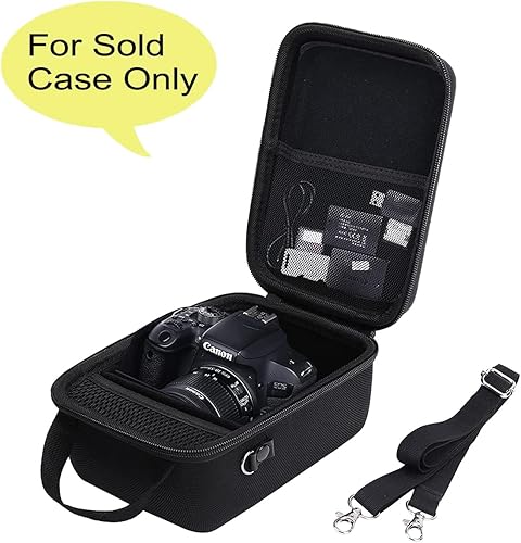 Miniatura 2 de co2CREA Estuche de viaje duro de repuesto para cámara réflex digital Canon EOS Rebel T7 T8i T100 de 0.709-2.165 in, Negro -, Para Canon Eos Rebel T7