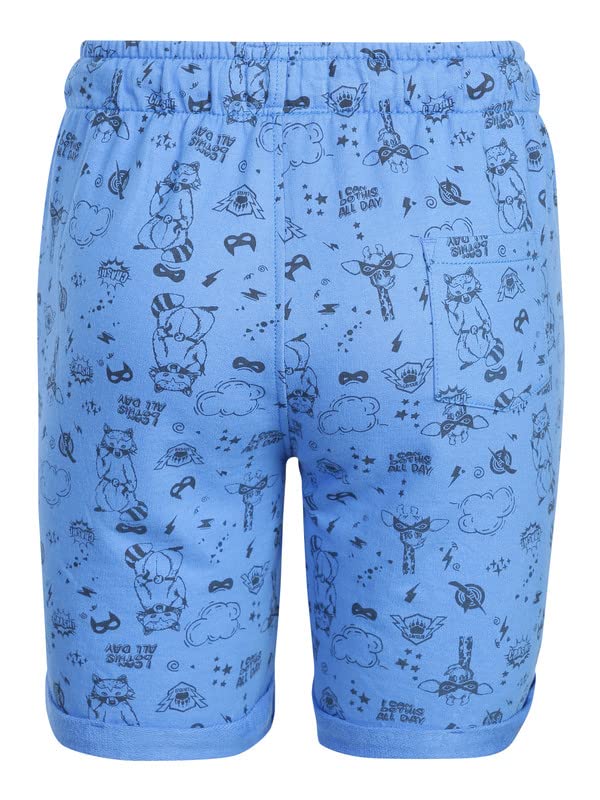 Image of Jockey CB03 Boys Super Combed Cotton French Terry Printed Shorts with Turn Up Hem Styling (Colors & Prints May Vary)