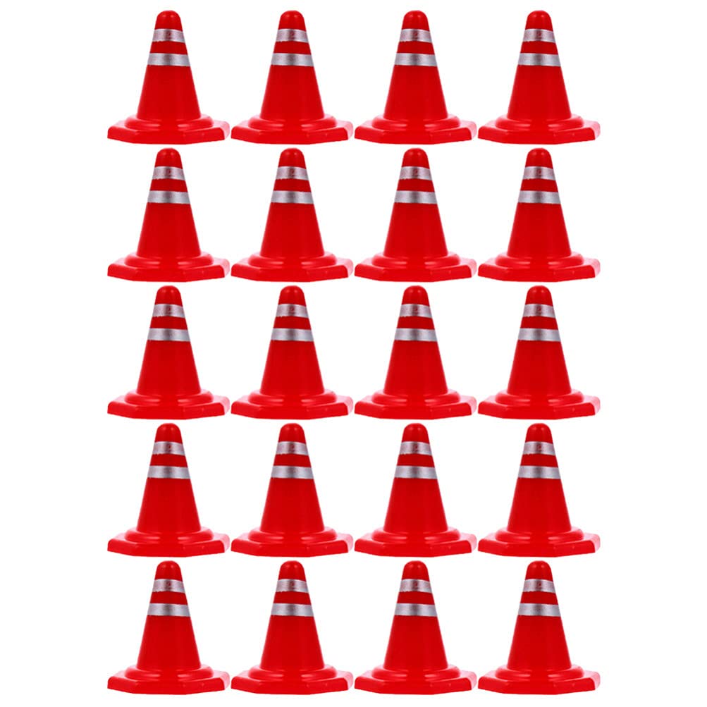 50Pcs Mini Traffic Cones Plastic Road Cone Props for Sand Play, Construction Theme Party, and Diy Parking Scene Decoration