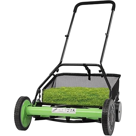 TBVECHI 20 Inch Push Reel Lawn Mower with 5 Blades