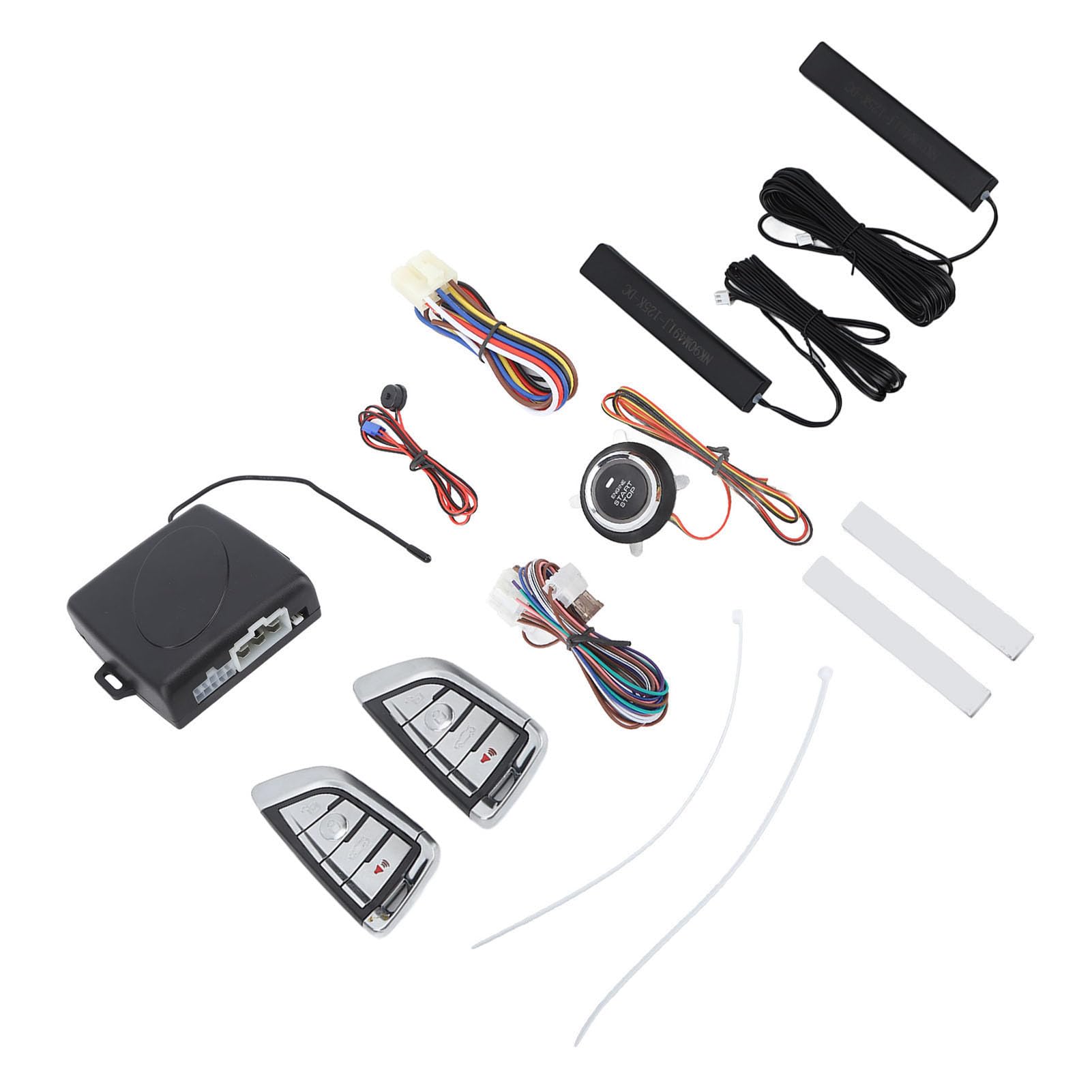 de Alarma para Automóvil DC12V Control Remoto Inteligente Kit de Entrada sin Llave con un Botón de Inicio Universal para Vehículo Robo de Bluetooth Que Reduce la Probabilidad Accidental (BT)