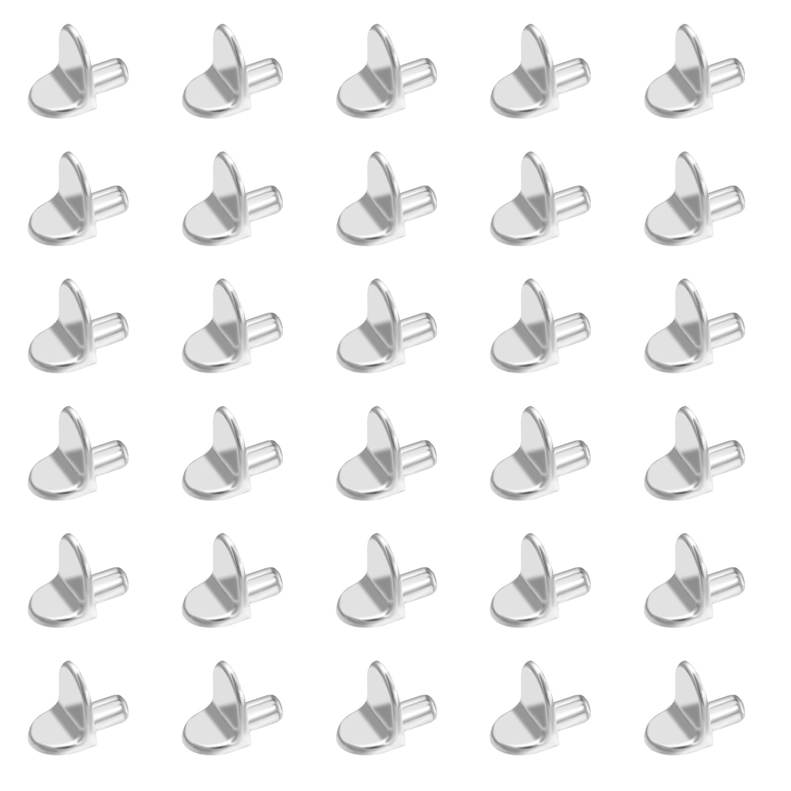 Lusofie 20pcs 5mm Shelf Pegs Cabinet Shelf Pegs Shelf Holders Pegs Solid L-Shaped Metal Pegs for Cabinet Shelves Supporting Cabinets and Bookshelves