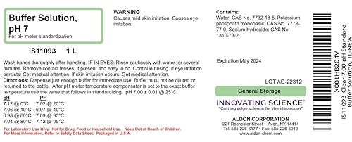 Miniatura 2 de Innovating Science Solución tampón estándar de pH 7.00, 1 litro - The Curated Chemical Collection