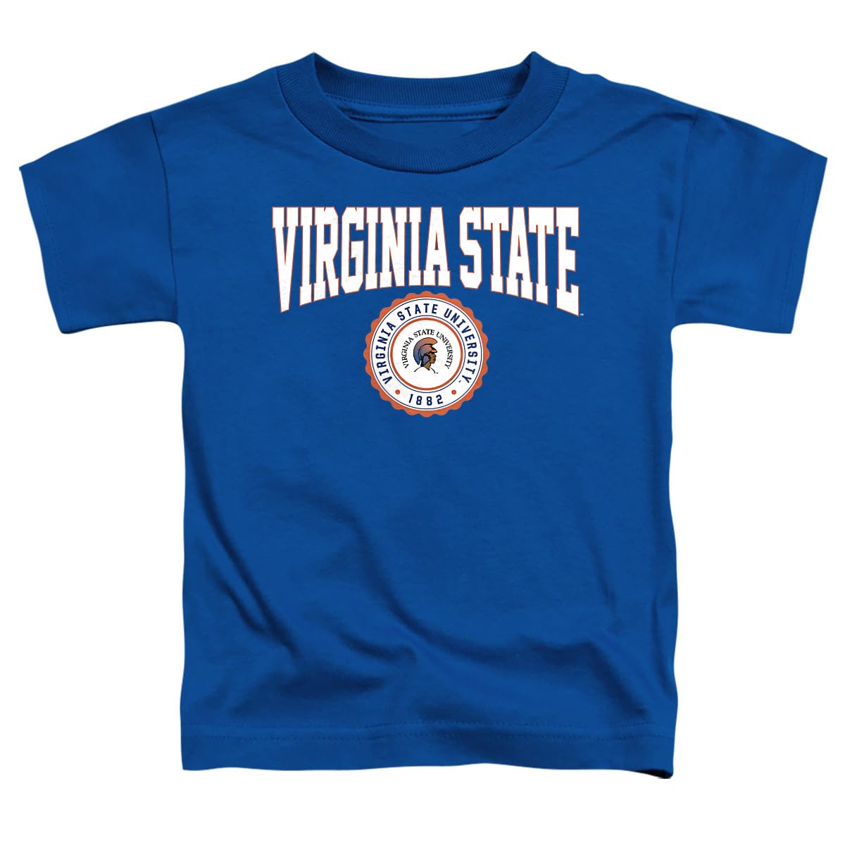 LOGOVISION Virginia State University Collegiate Seal Kids T Shirt (4) for Toddler Boys and Girls, Royal
