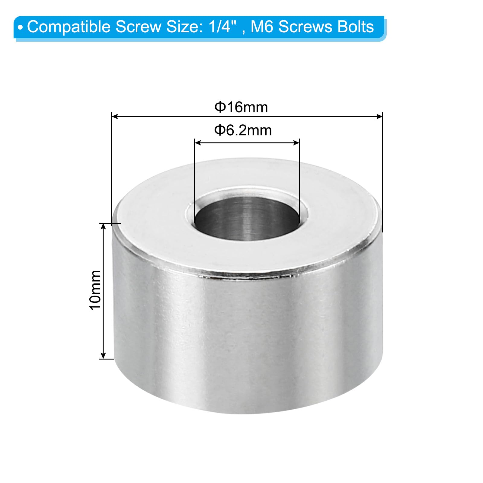 PATIKIL M6 Stainless Steel Spacers - Image 2