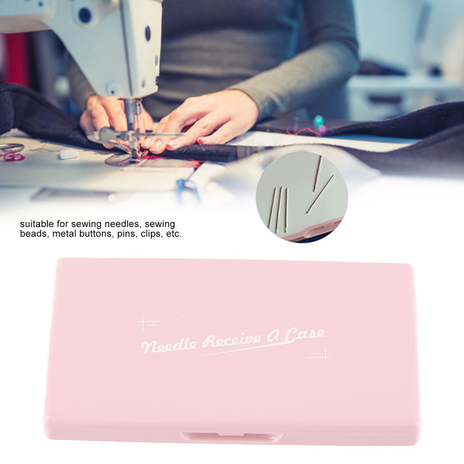 Rectangle Magnetic Needle Keeper Cross Stitch Sewing Knitting Pin Holder Case, Manual DIY Sewing Stitching Pin Storage Box, Organizer Container Tool