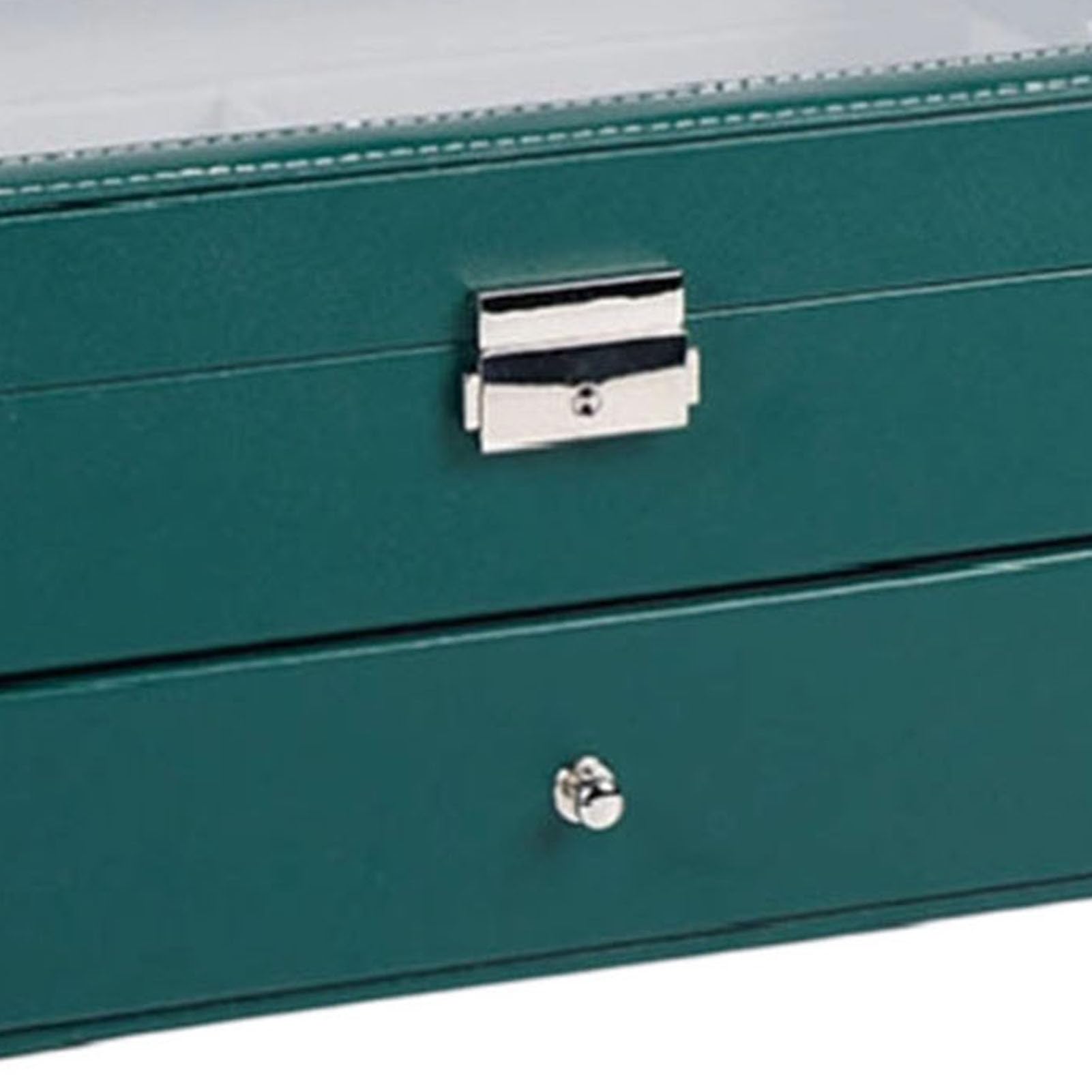 GOWENIC Vetrina per Occhiali da Sole in Pelle PU | Organizer per Occhiali con Serratura a 12 Slot per Orologi Gioielli da Viaggio a Casa