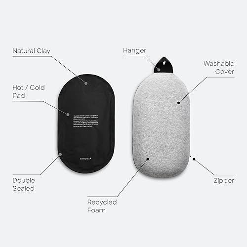 Miniatura 2 de Ostrichpillow Heatbag para microondas caliente y fría Terapia térmica almohadilla para calambres dolor muscular espalda hombros cuello y cuidado de