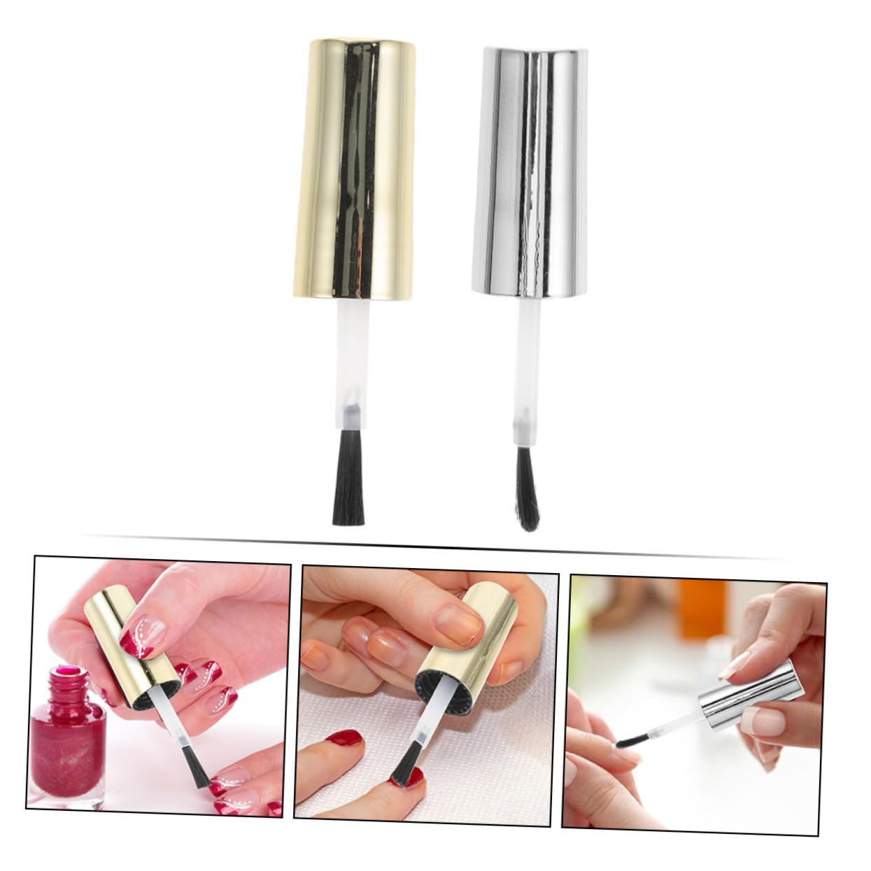 FRCOLOR 100 Piezas Cepillo De Reemplazo De Esmalte De Uñas Tapas De Repuesto Para Botellas De Uñas Tapas De Botellas De Uñas Tapas De Botellas De Gel De Repuesto Fibra Artificial