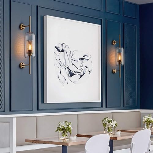 Miniatura 5 de TY-ZWJ Lámpara de pared para comedor americano, dormitorio, sala de estar, retro, decoración de bar, lámpara colgante de malla de hierro, pantalla