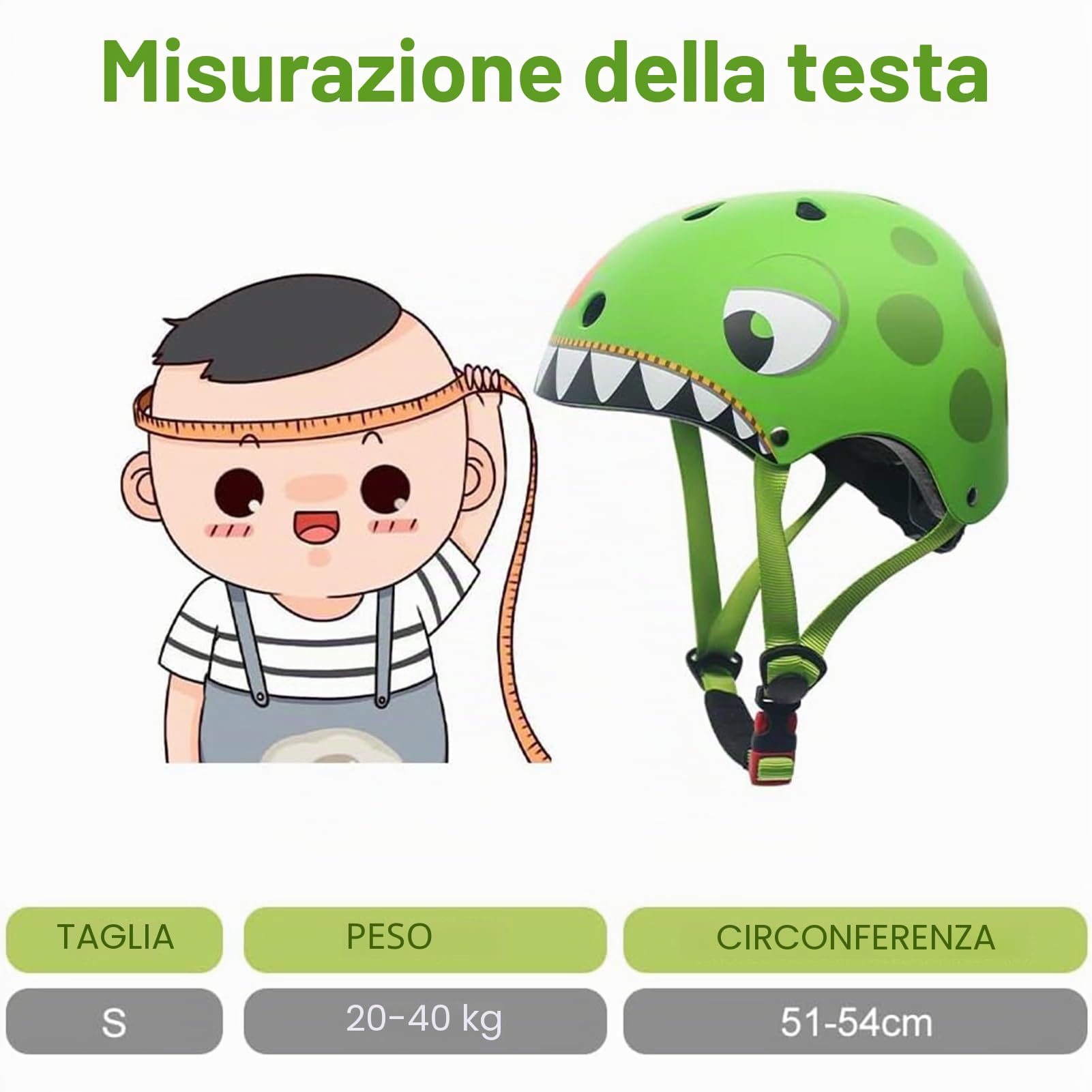 Wdmiya Casco bici per bambini | casco da skater, bicicletta Hoverboard, Pattini, BMX Casco da bicicletta regolabile (taglia: S, 50-54 cm) | per 2-5 Anni