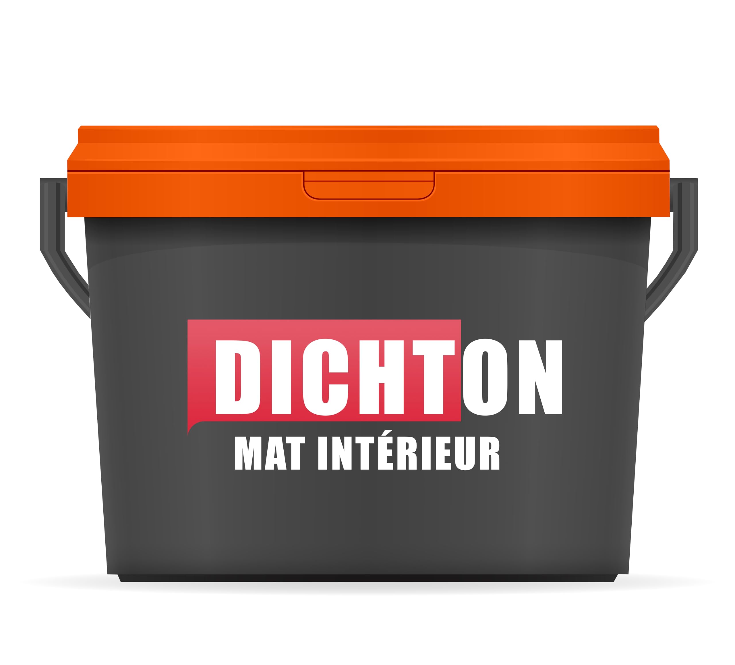 DICHTON Peinture murale intérieure mate 10l Blanc - Peinture écologique pour murs et plafonds, résistante au lavage, sans gouttes ni éclaboussures, fort pouvoir couvrant, sans solvants D.70W