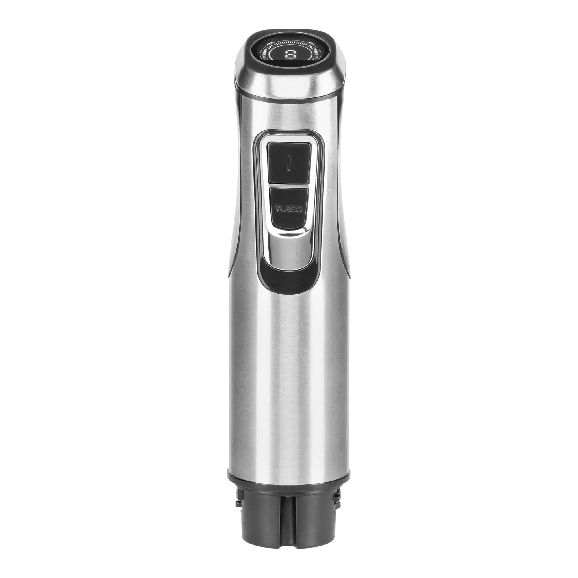 CHEF CUISINE Akku-Stabmixer, Edelstahl, 180W, 23.000 U/min, 9 Geschwindigkeitsstufen, 2x Pürierstäbe 20/30 cm, 600ml BPA-freier Mixbehälter, 2x 2600mAh Akku