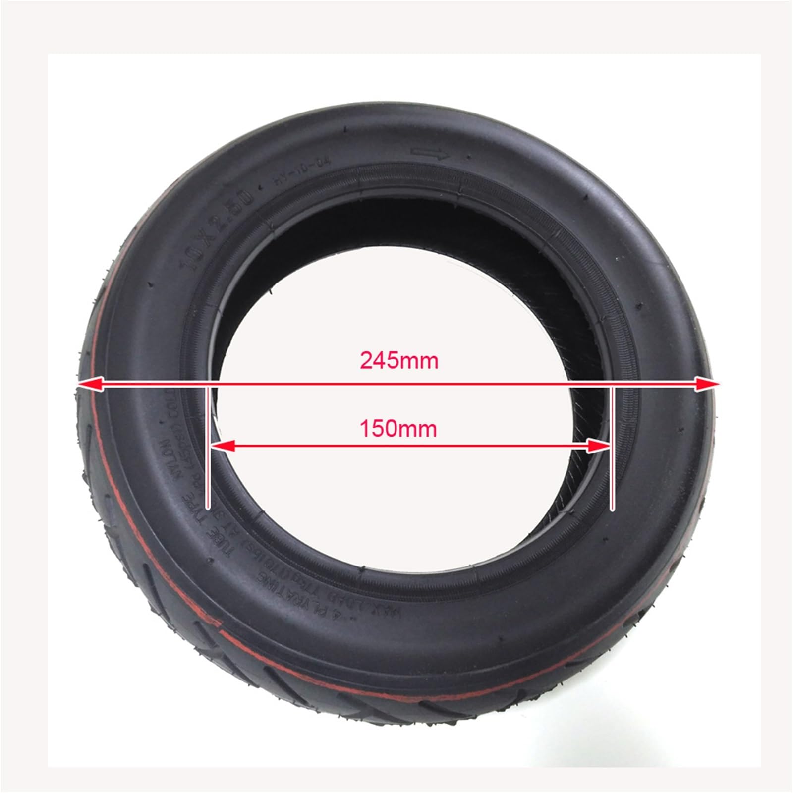Ruedas Patinete,Ruedas de Repuesto para Patinetes 10x2.50 TUBO INTERNO TUBO DE 10 PULGADAS PARA LA VESTERA DE BICICLETA ELÉCTRICA RUEDA TRASERA VÁLVULA BENT 10x2.5 Scooter eléctrico Equilibrio Hoverbo