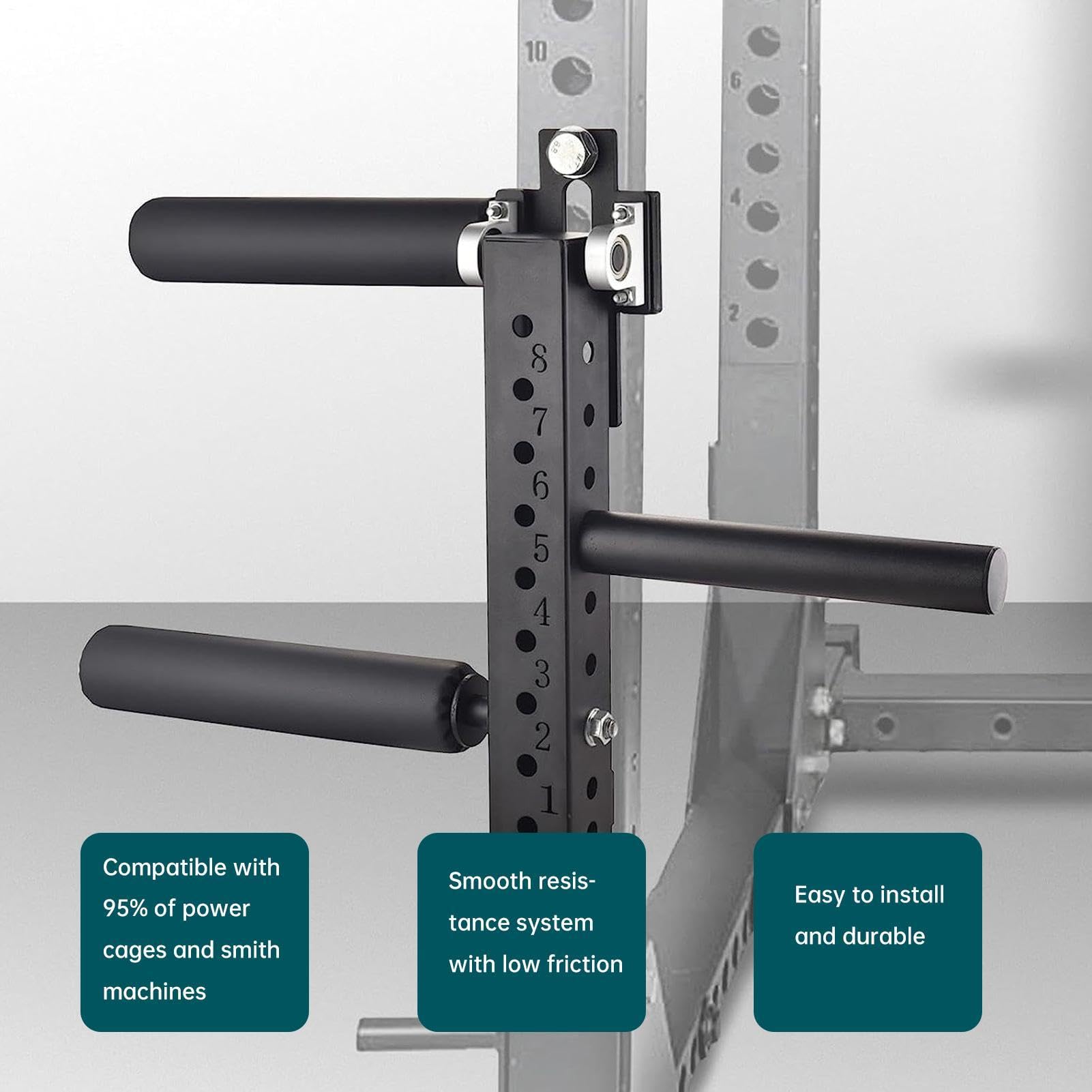 Beinstreck Beinbeuge-Aufsatz für Squat Rack Verstellbares Beintrainingsgerä | Verstellbares Beintrainingsgerät aus Stahl, Leg Extension Curl Trainer Zubehör für Home Gym, Krafttraining und Fitnessstudio