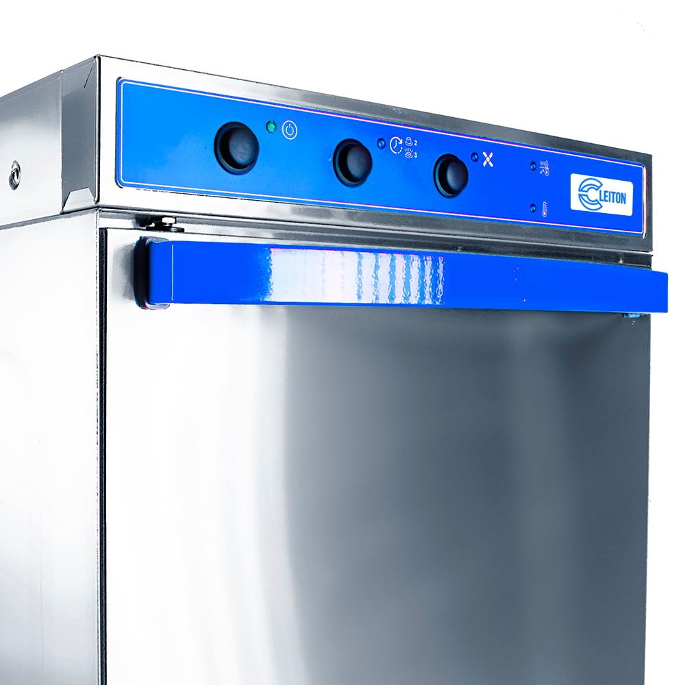 Cleiton® Lavavasos Industrial Hosteleria | 40x40 | 2 Programas de lavado | 2730W | Lavado en 2 minutos | 465x565x720 mm