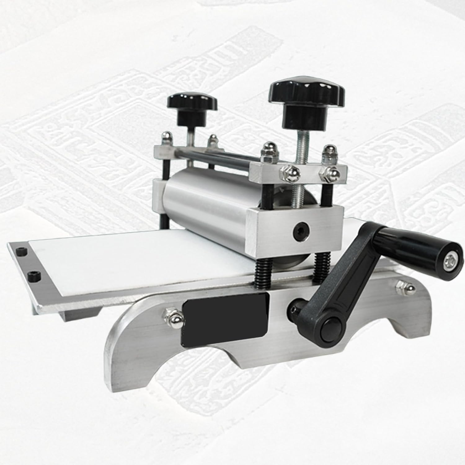 BOOZXCV Manual Etching Printing Press, Desktop Slab Roller Printmaking Printing Etching Press Machine, with 30x17cm Platform, for Intaglio, Relief and Letterpress Printing, for Studios Use