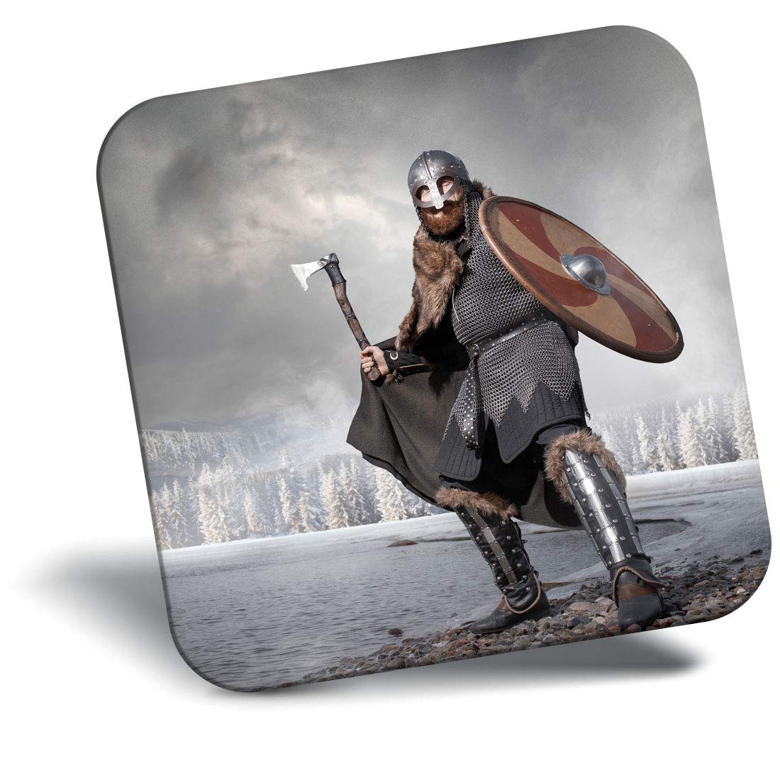 Destination Vinyl Ltd Fridge Magnet - Medieval Scandinavian Warrior Viking 21859