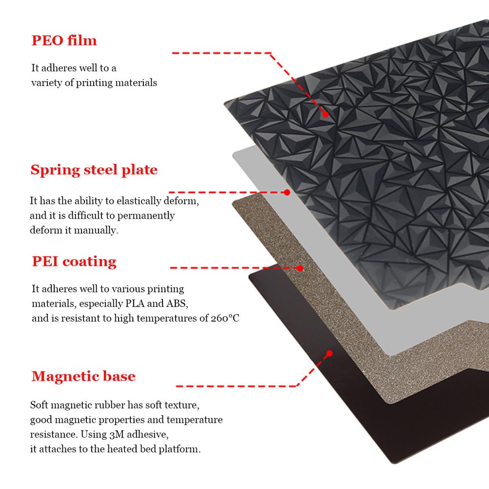 Plataforma Impresora 3D Estera De Cama Calefactable Extraíble Flexible Magnética De 180 * 180 Mm Disponible En Varios Tamaños,310 * 310mm