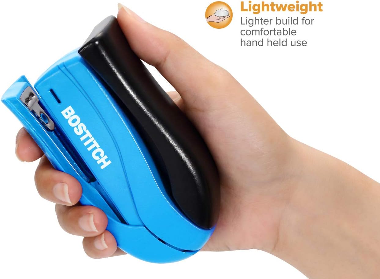 Bostitch Office inSHAPE15 Stapler - One Finger, No Effort, Spring Powered Stapler - Assorted Colors, No Color Choice (1450) : Office Products