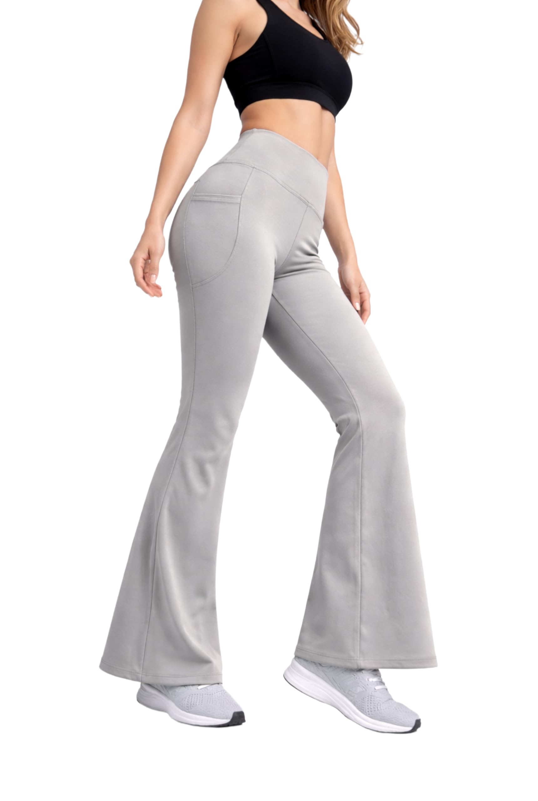 kashikay creation Women's High Waist Bell Bottom Stretch Fit Yoga Pants, Track Pants Stretchable Gym Legging Tights, Joggers for Womens-picture-31