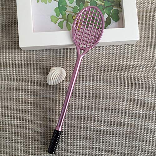 Office & School Supplies 5 PCS Cartoon Cute Badminton Racket Pattern School Office Supplies Stationery Black Refill Kawaii Ballpoint Pen(Purple (Black Refill)) (Color : Purple (Black Refill))