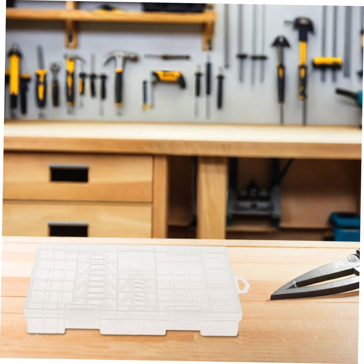 Batteriebox Organizer aus Kunststoff mit Fächern, 2 Stück, Kompakt