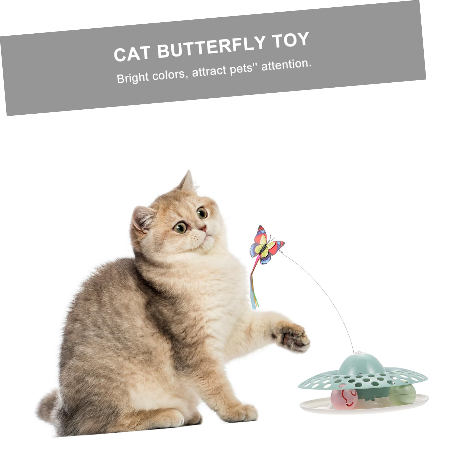 Toddmomy 1satz Elektrisches Katzenspielzeug Mit Katzenminze Und Interaktivem Schmetterlingsdesign Automatisches Teaser-Spielzeug Für Katzen Und Spiel