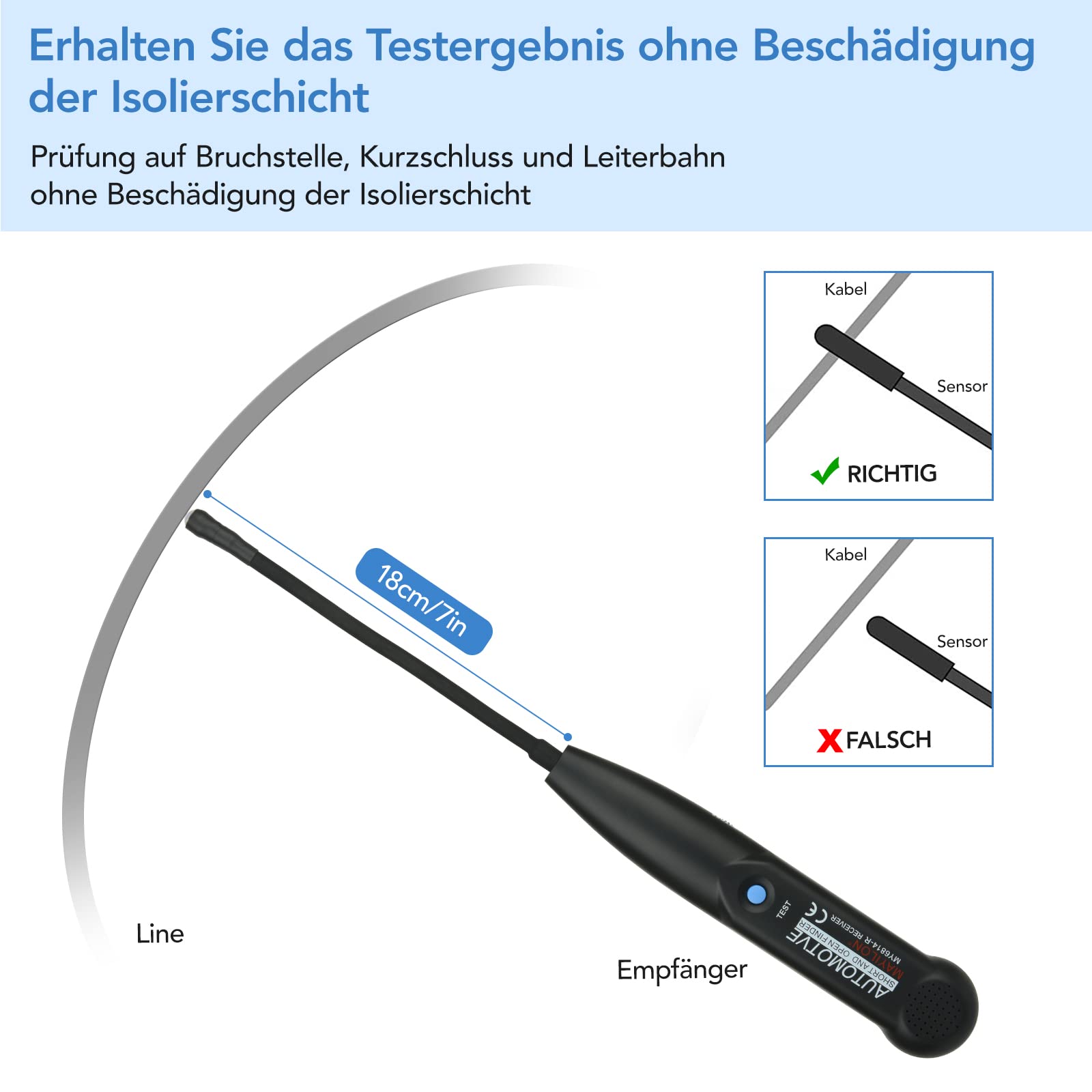 Cable Tracker, kabelbreuk-zoekapparaat, robotmaaier