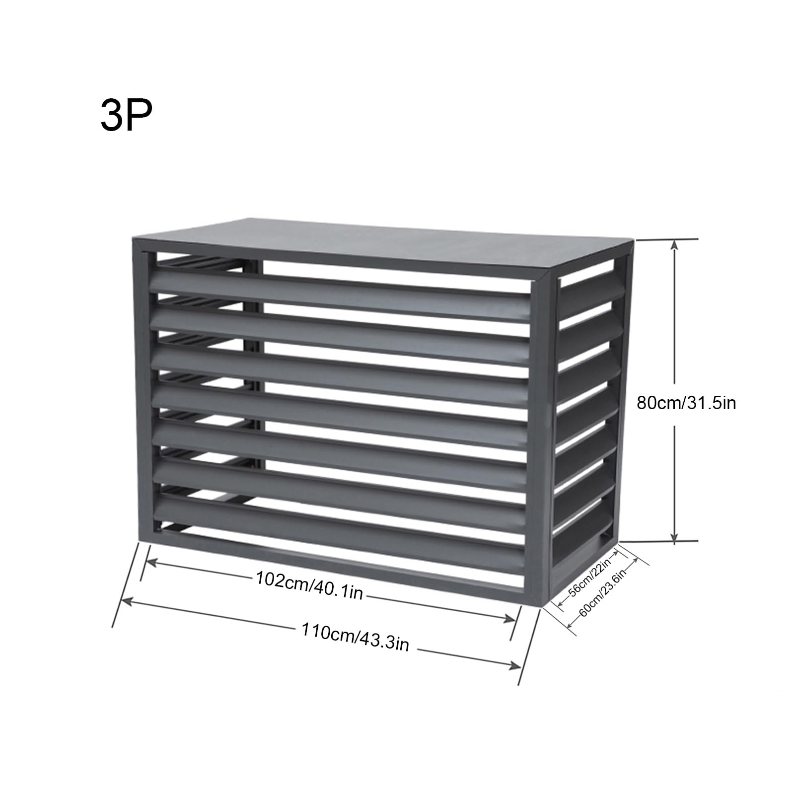 Wytrzymała aluminiowa osłona ogrodzeniowa klimatyzatora okiennego, wodoodporna, pyłoszczelna osłona ochronna AC i zewnętrzna obudowa prywatności do jednostki skraplającej, sprzęt basenowy, kosz na