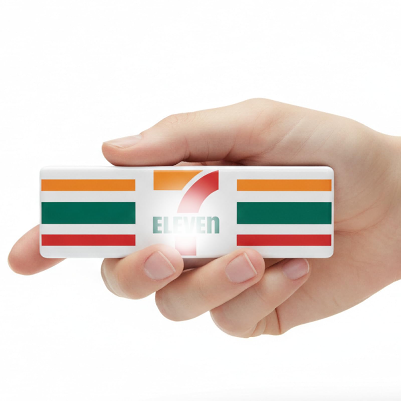 Japanischer Mini-Kühlschrankmagnet mit LED-Licht, 3D 7-11 Konbini Storefront Sammlerstück, USB-C wiederaufladbar, leuchtende Display-Dekoration für Küche, Büro, Geschenk für Japan-Liebhaber