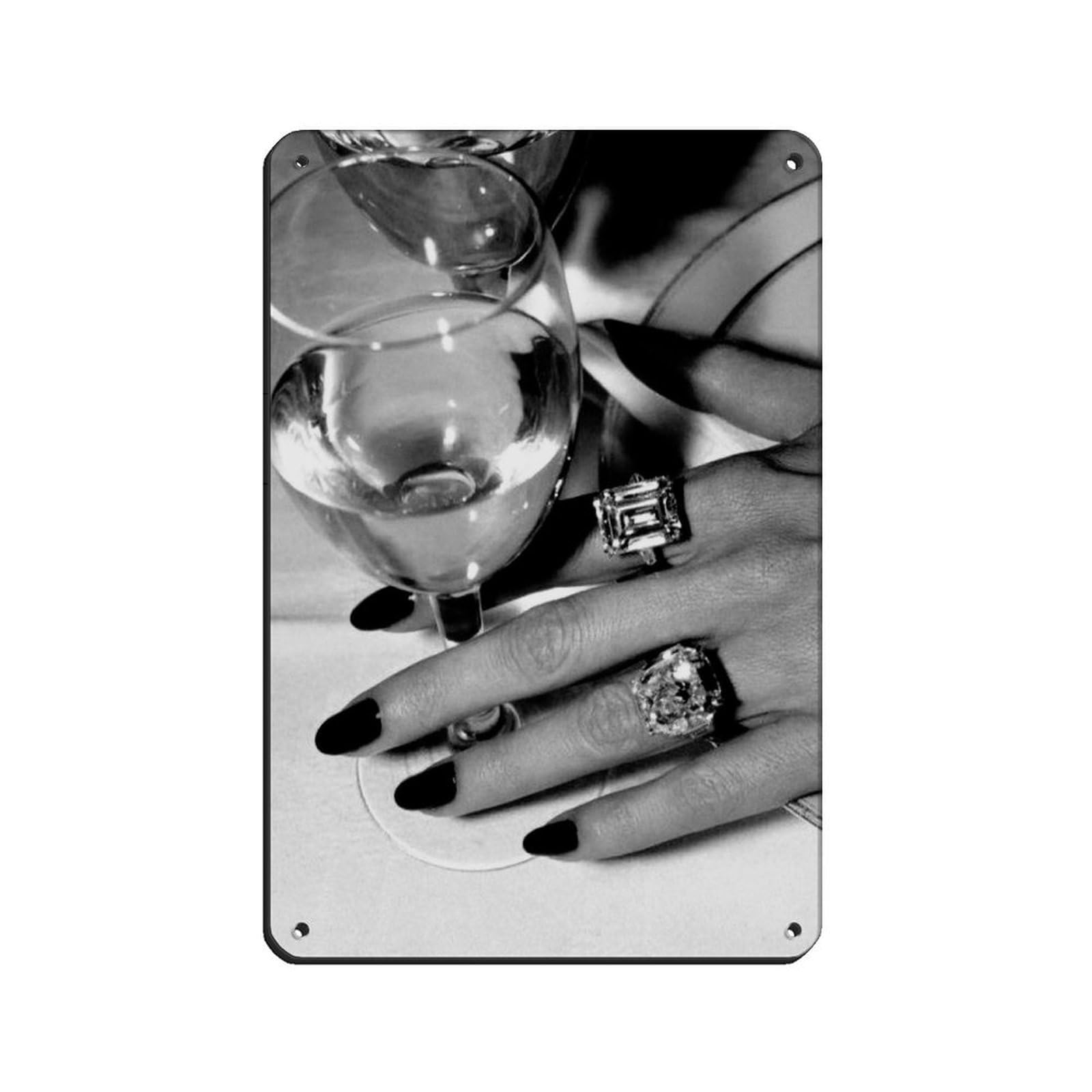 Vintage Bar Art Retro Poster Metal Tin Sign Chic Art Retro Iron Painting Bar People Cave Cafe Family Garage Poster Wall Decoration 8x12inch(20x30cm)