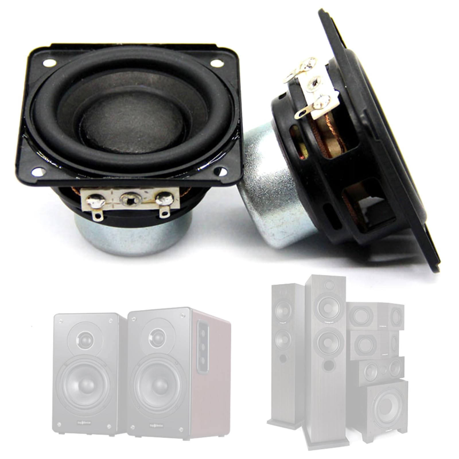 Haoyull 58mm Inner Magnetic Speaker, 4Ohm 15W Power Full Ranges Speaker for Both Men and Women Speaker Replacement