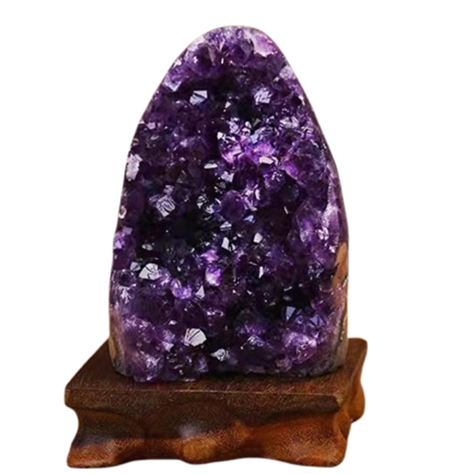 AUOQKQUT Amethyst Cluster Quartz Crystal Rock Geode Deep Purple Crystal Raw Stone for Collectors Home Decoration,About 300g