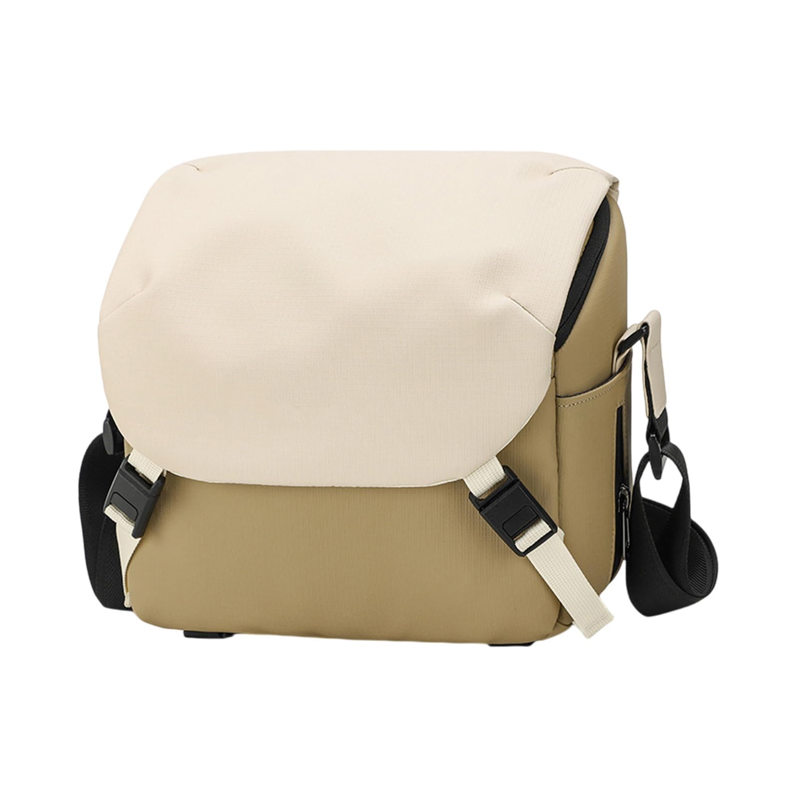 Funda de hombro para cámara con compartimentos protectores y espaciosa bolsa cruzada ajustable interior de tela para cámara universitaria