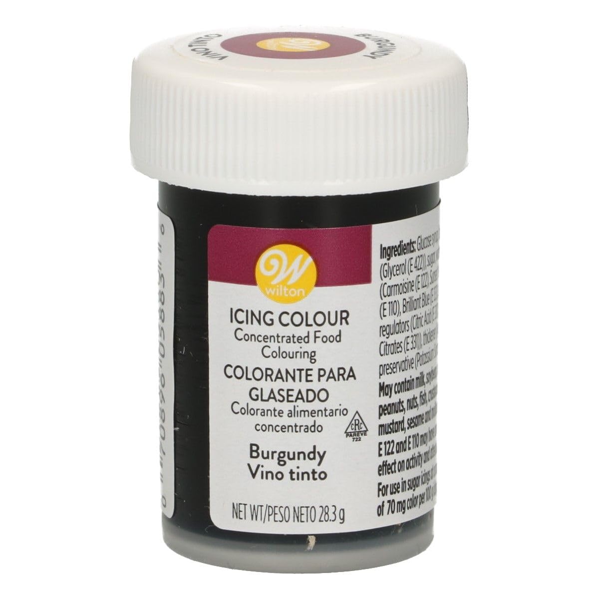 Wilton Burgundy Gel Icing Colour, 28.3g (1oz) jar