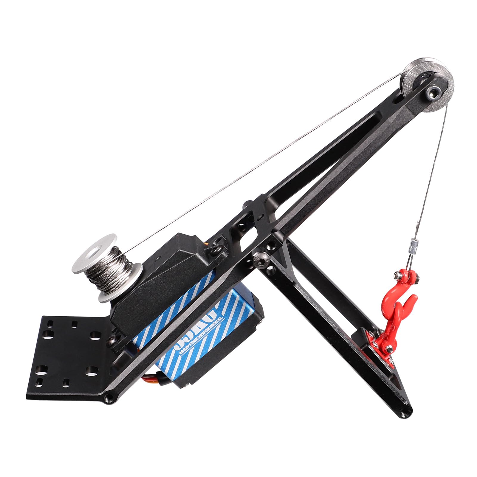 Amagogo Kit de construction de camion de remorquage RC à l'échelle 1/10 avec bras de grue et endoprothèse de treuil