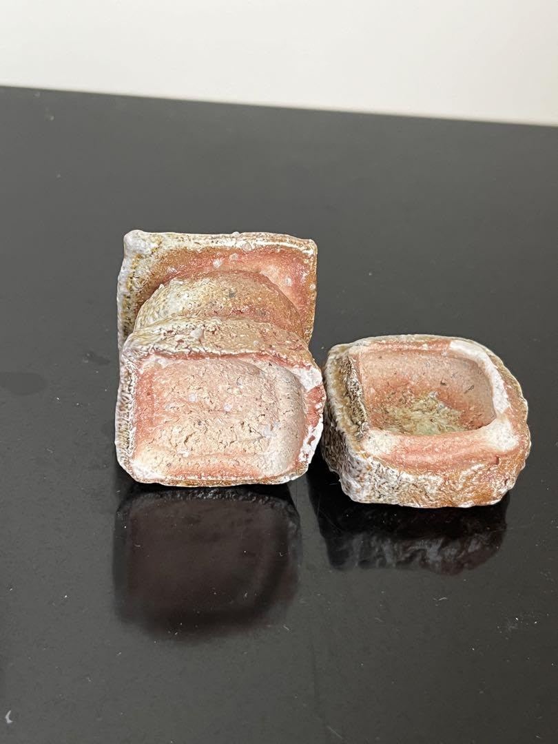 岸野寛伊賀焼〆香合京都思文閣個展共箱五輪塔茶道茶道具陶芸