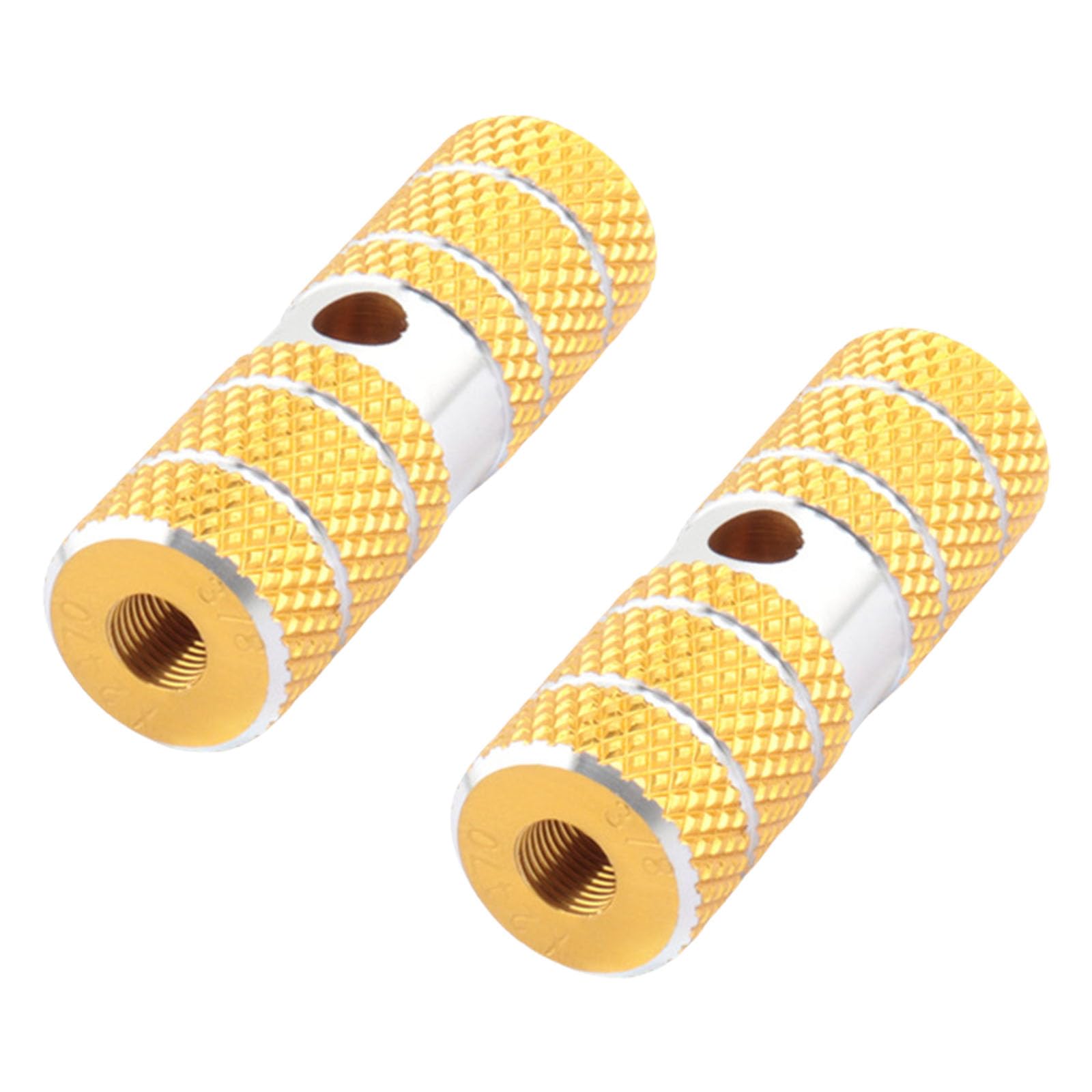 Kalttoy 2pcs Bicycles Bike Pedals Shafts Aluminum Alloys Stunts Foot Pegs Pedals for Commuters Bikes Light Weight Bicycles Footrest