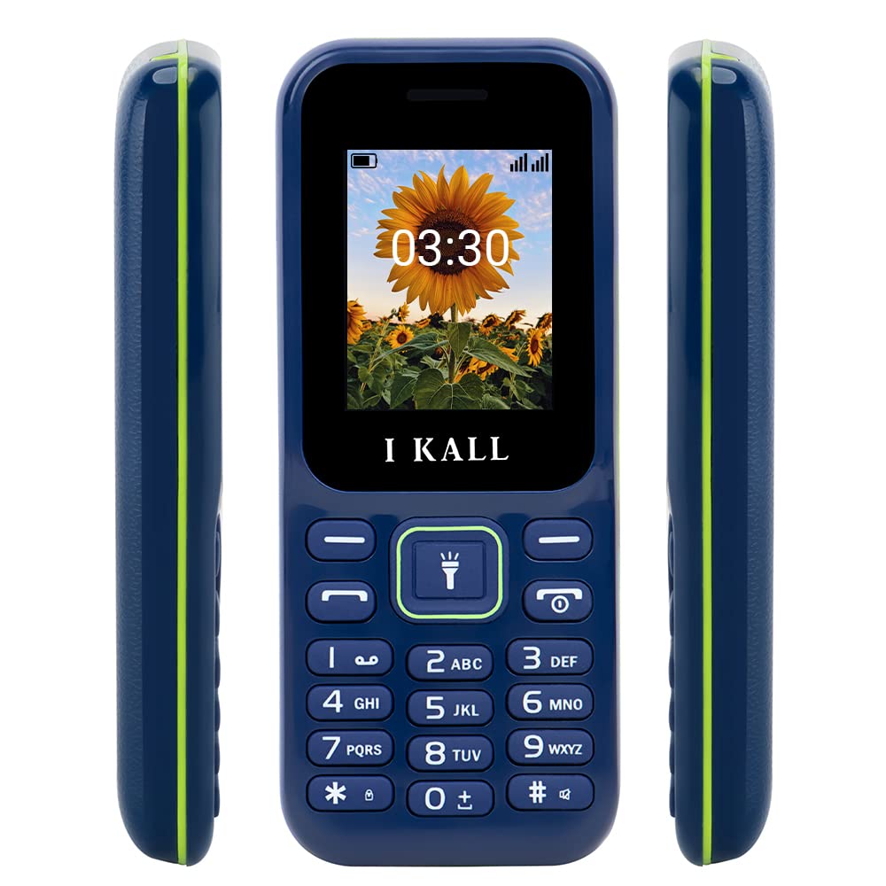 IKALL K130 1.8 Inch Multimedia Mobile (King Talking, Auto Call Recording, Contact icon) (Blue)
