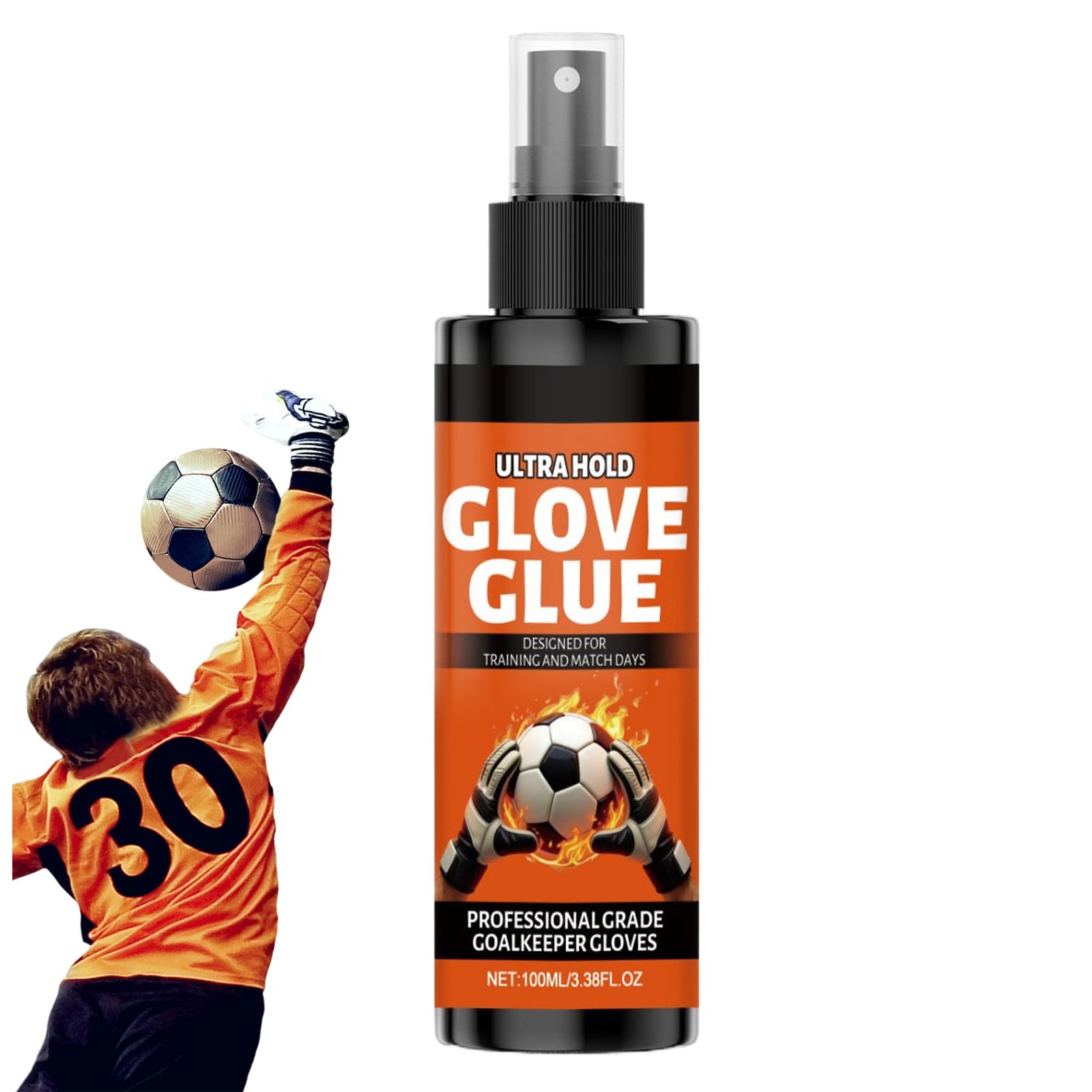 Spray Adhérent pour Gants de Football - Accessoire Sportif Antidérapant et Séchage Rapide | Spray 100ml pour Gants Performance,pour Football Basketball Baseball Boxe Escalade et Sport en