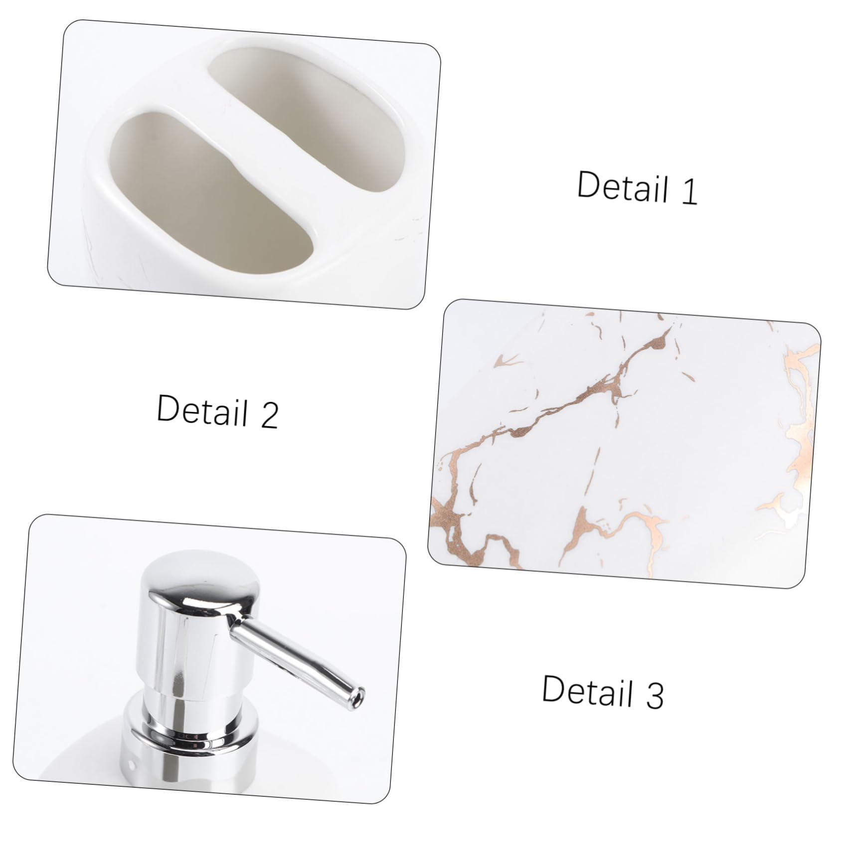 Set Tazza per Risciacquo e Portaspazzolino Bagno 4 Pezzi in Ceramica Bianco | Capacità 350ml, Superficie Liscia e Facile da Pulire, Uso Domestico, Struttura Stabile