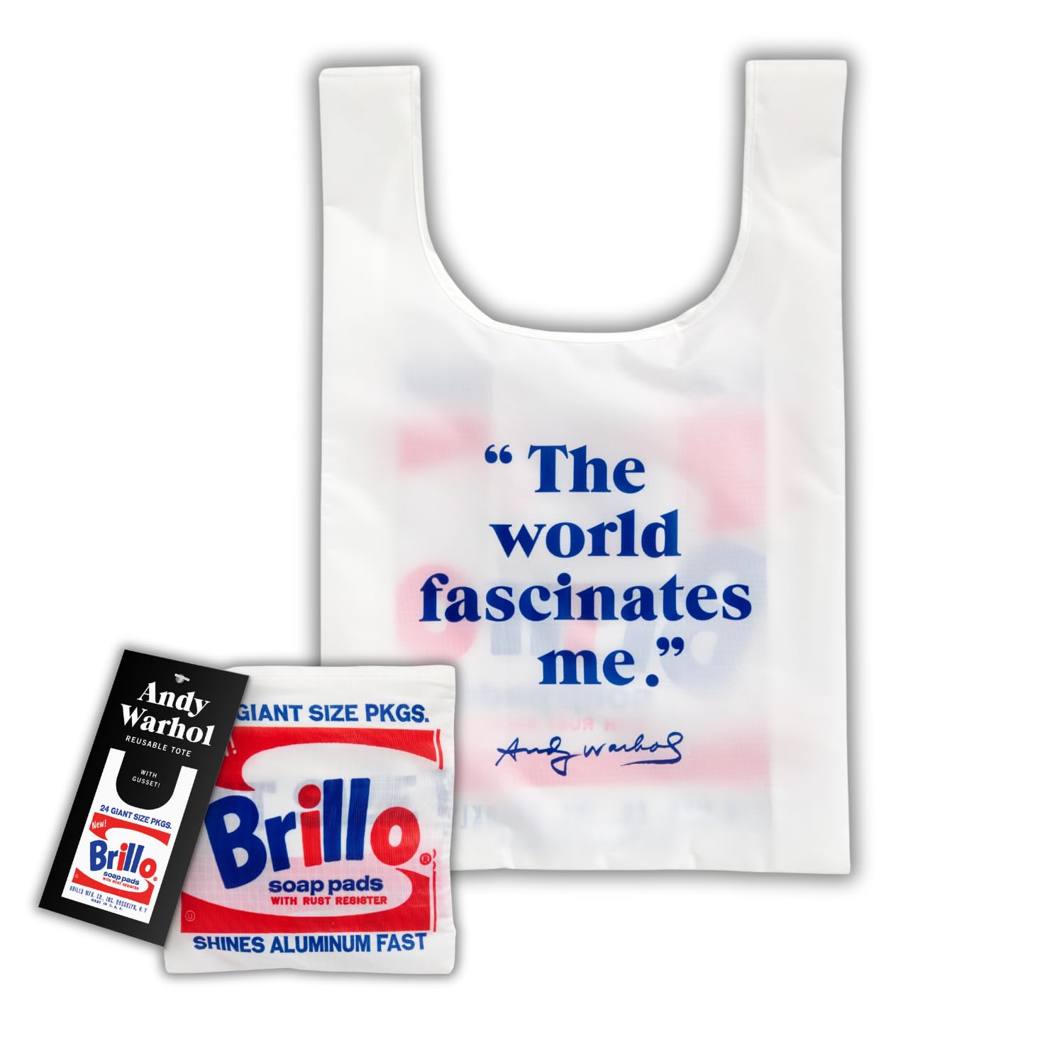 Andy Warhol Brillo Packable Nylon Tote Bag (Gal Andy Warhol)