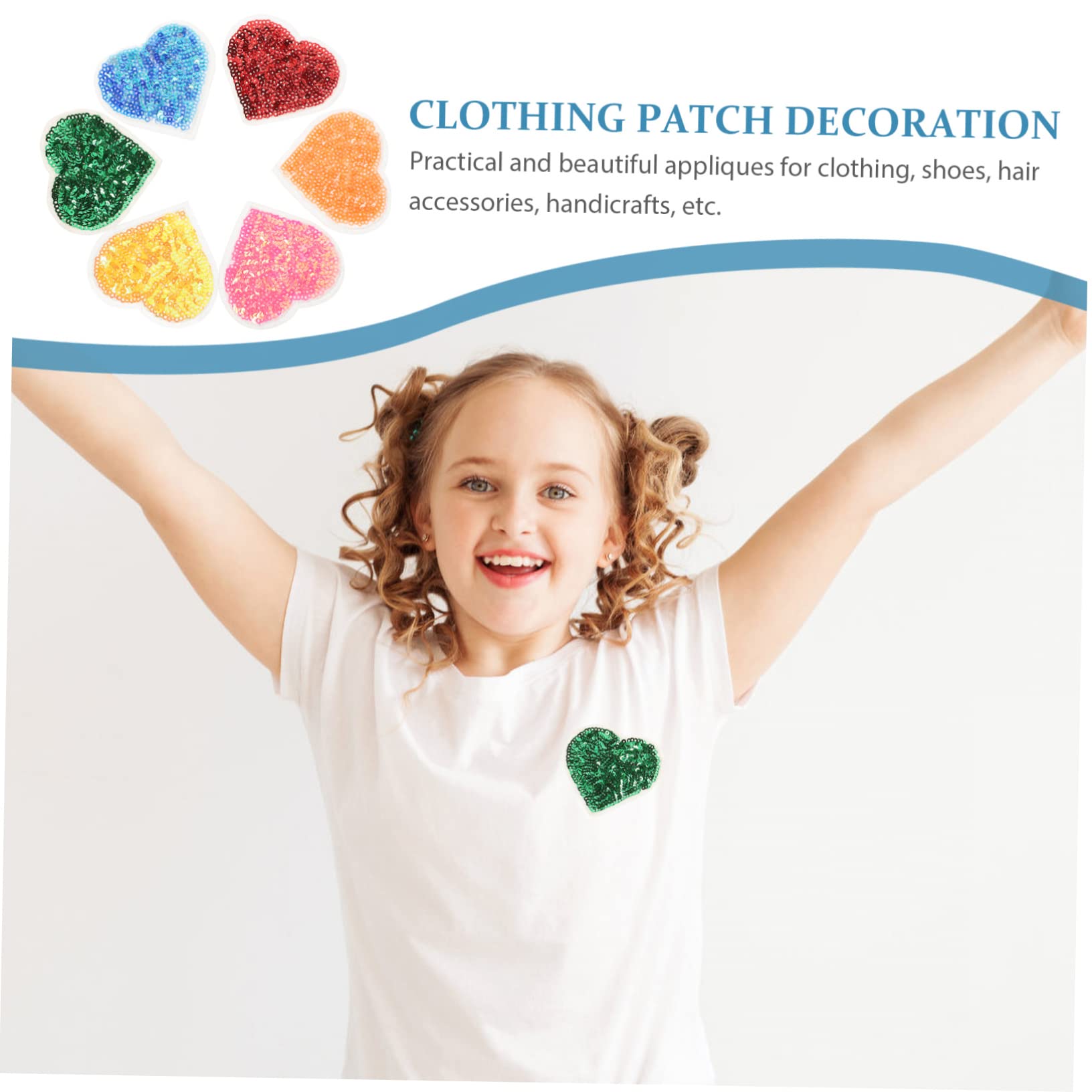 SHINEOFI 48stücke Bunte Herz-patches Aufbügelbare Stoffaufnäher Mit Für -kleidung Jeans Taschen Bestickte Flicken Kreativen Gestaltung Und Reparatur