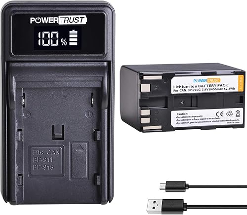 Batería BP-970G BP970G BP-975 y cargador USB LED para Canon EOS C100, EOS C100 Mark II, EOS C300, EOS C300 PL, EOS C500, EOS C500 PL, GL2, XF100,