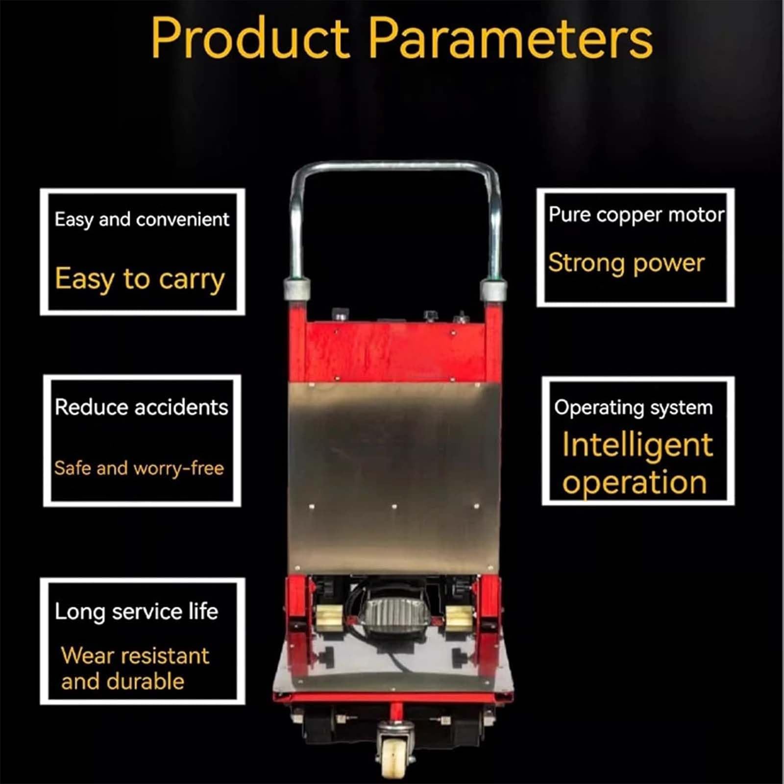 Carrello elettrico montascale per scale Heavy Duty cingolato portatile per mobili mobili e logistica Carrello elettrico pieghevole per arrampicata su scale per il trasporto del magazzino