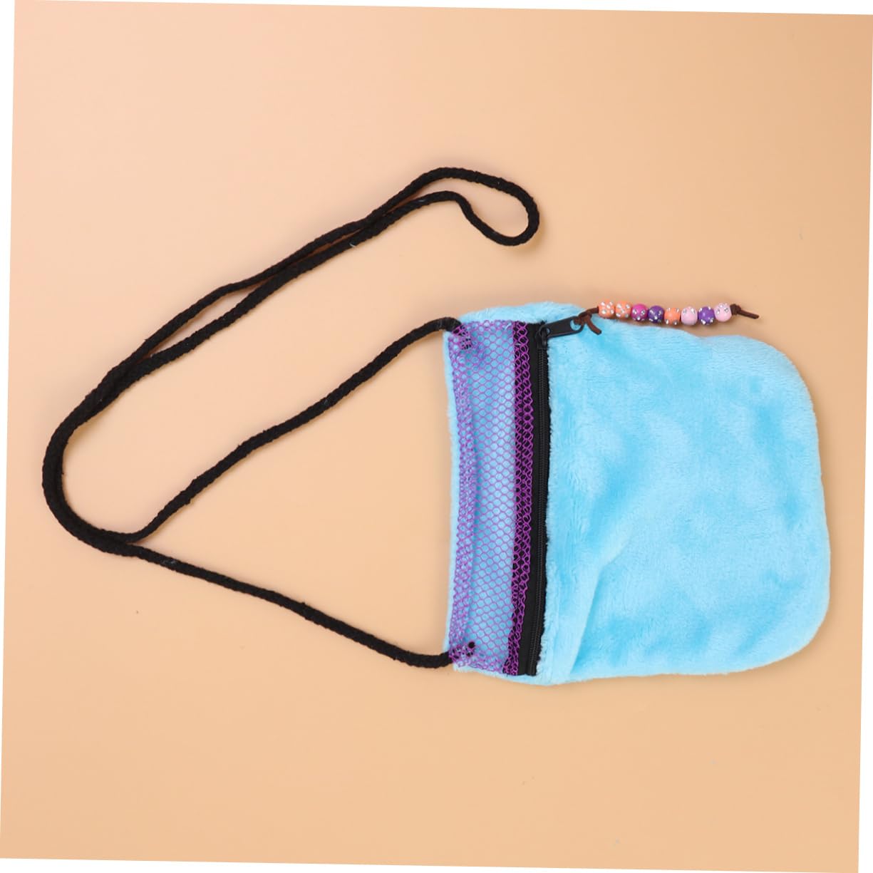 Mikikit Breathable Pet Carrier for Hamster Portable Travel Bag with Mesh Design for Animals for Hamsters Chinchillas Hedgehogs Sky Blue